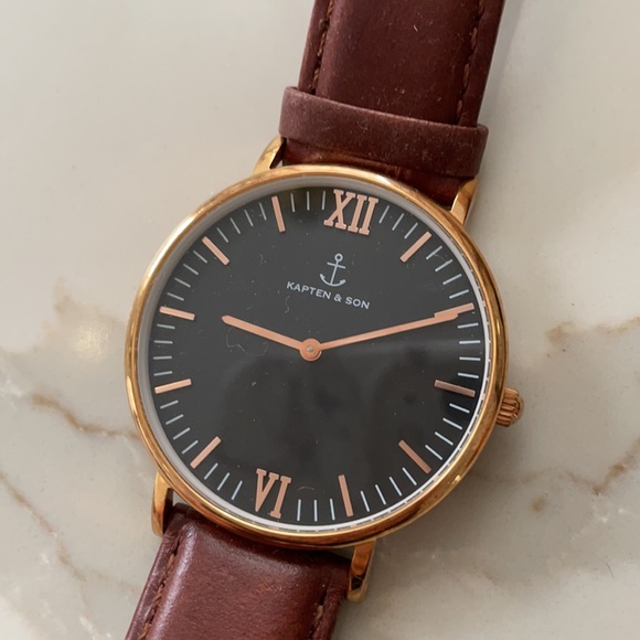 Kapten & son campus 40mm black and brown watch